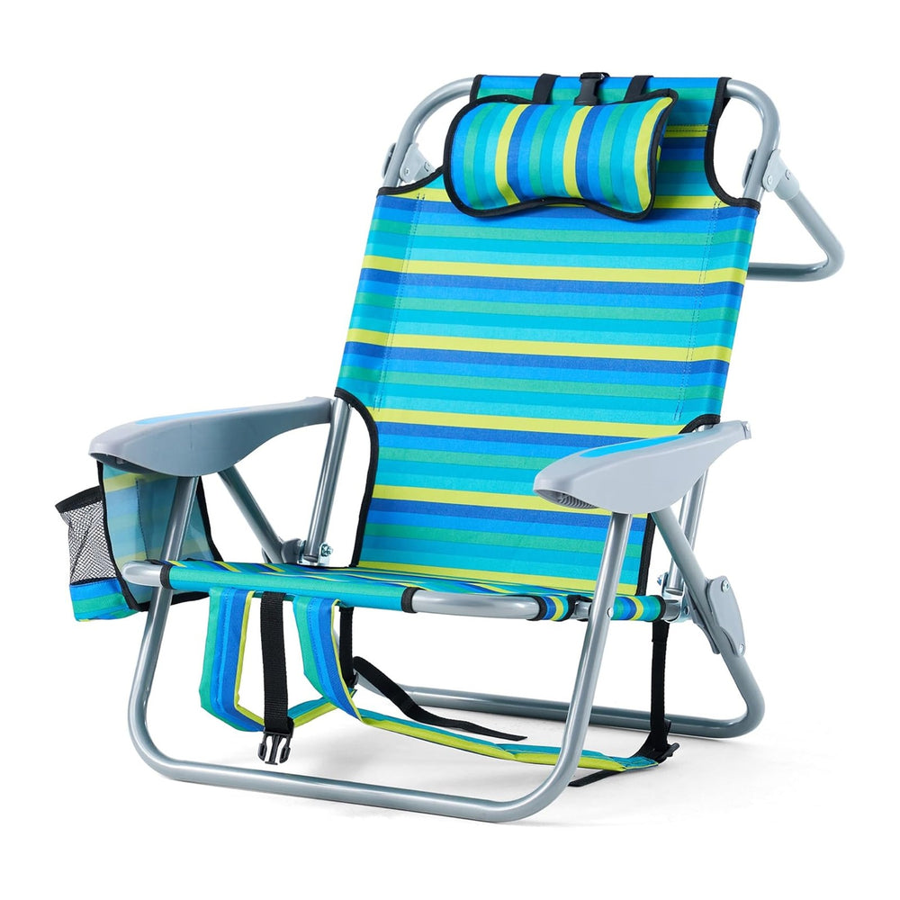 Portable Recliners Chair for Adults, Outdoor Camping Chair Lay Flat Folding B...