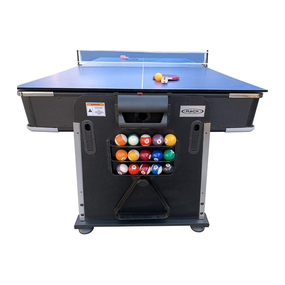 RACK Triad 7-Foot 3-in-1 Multi-Game Swivel Table - Billiards/Pool, Table Tenn...
