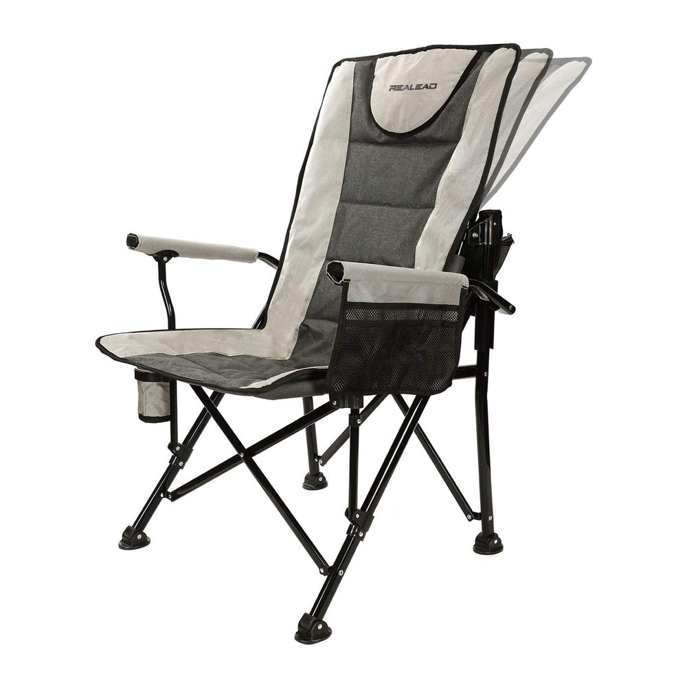 REALEAD Camping Chairs for Adults - Heavy Duty Folding Chairs for Outside Sup...
