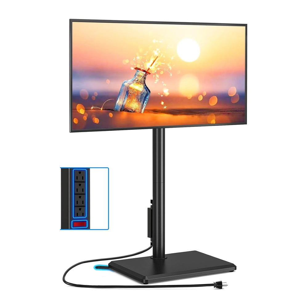 Rfiver Swivel Floor TV Stand with Power Outlet for 32-65 inch TVs, Height Adj...