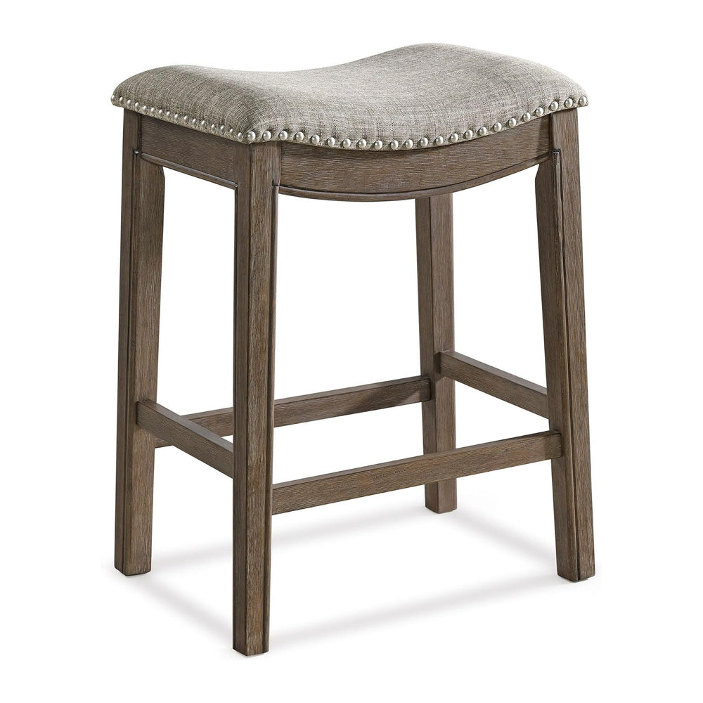ROME + OAK Parker 26-Inch Backless Counter Stool, Backless Saddle Kitchen Sto...