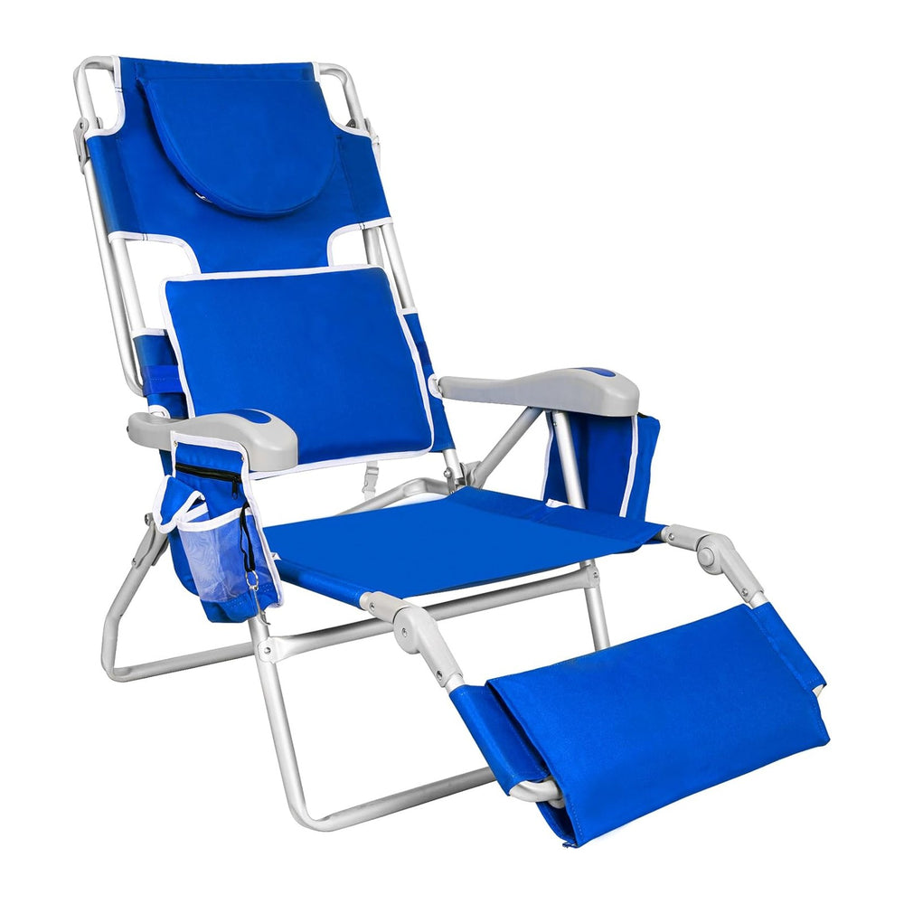 Romswi 3 in 1 Beach Chair with Face Hole, Reclining Sun Tanning Lounge Chair ...