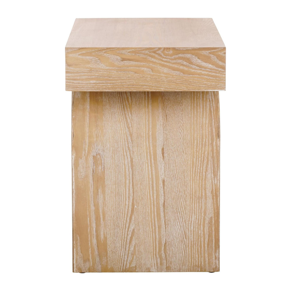 SAFAVIEH Home Collection Baraki Modern Bleached White Pedestal End Table (Ful...