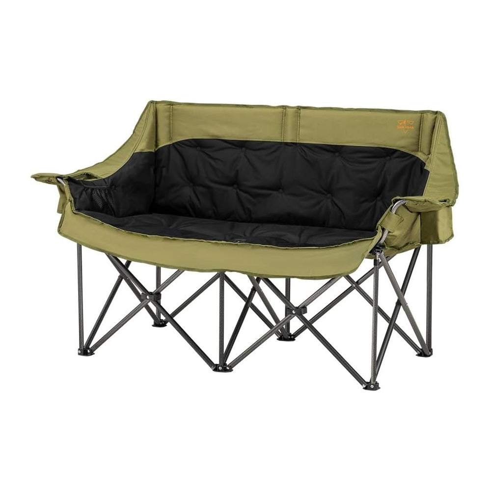 SAN HIMA Double Camping Chair for 2 Person, 650 LBS Heavy Duty Folding Lovese...