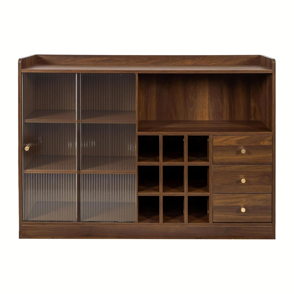 Sideboard Cabinet Buffet Cabinet with Storage,Wine Cabinet with Sliding Glass...