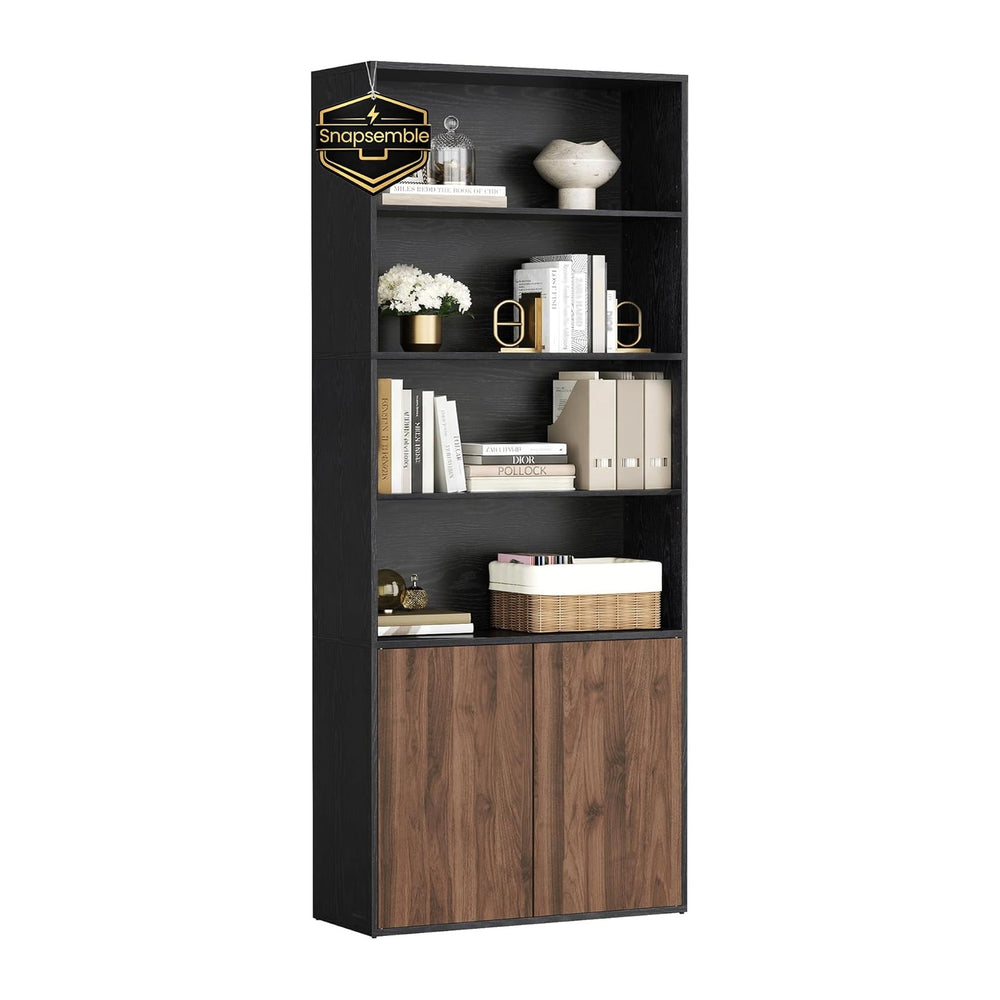 SONGMICS Home Book Shelf, Snapsemble Superfast Assembly, 6-Tier Floor Standin...