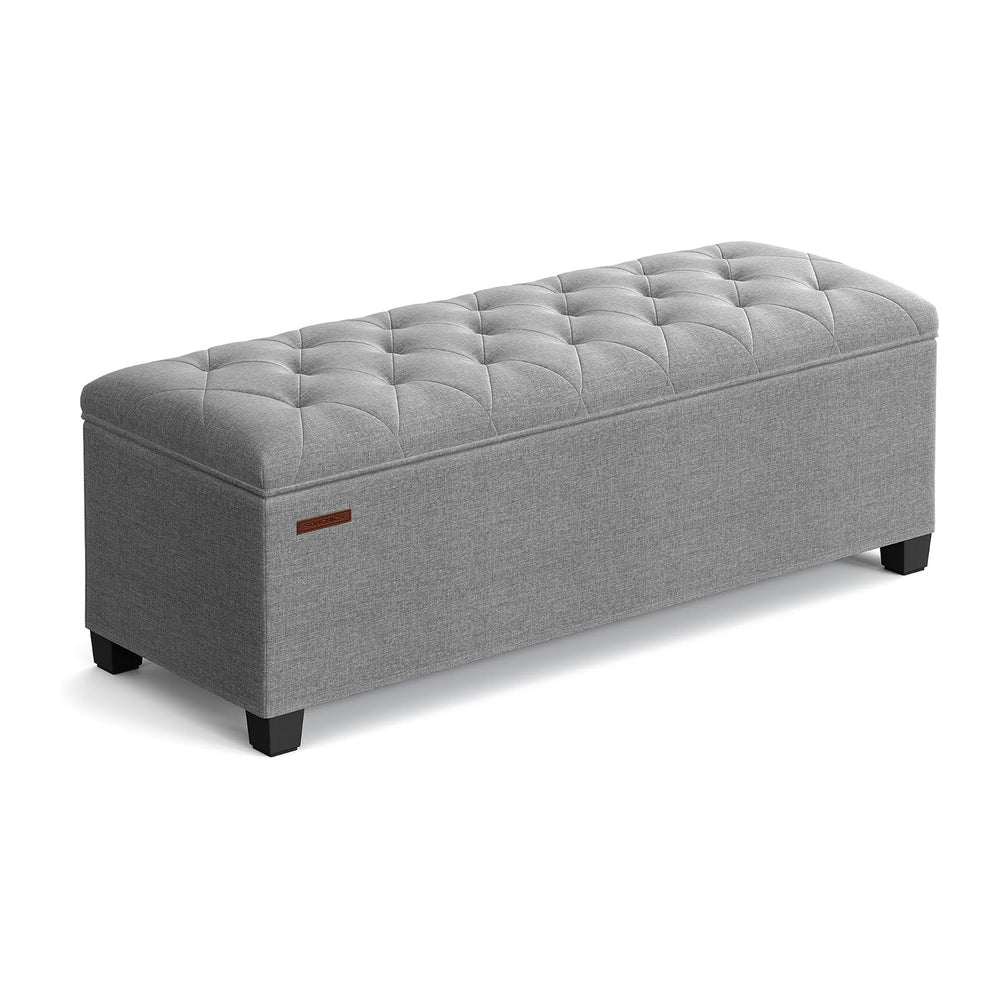 SONGMICS Storage Ottoman Bench, Foot Rest with Legs, Load up to 661.4 lb | En...