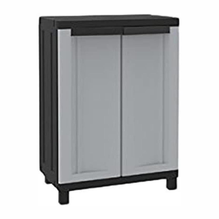 Terry 1002709 Wardrobe Low Plastic, Grey/Black