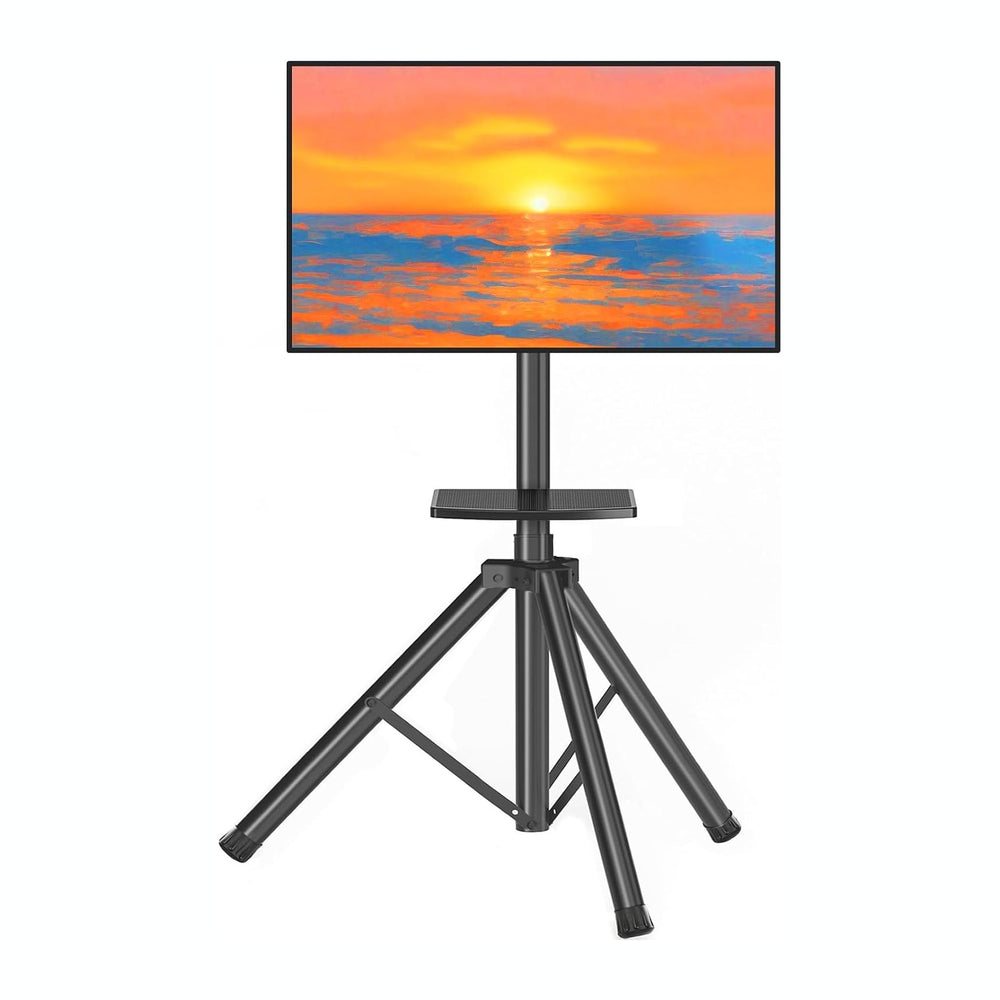 Tripod TV Stand with Shelf for 23-75 inch TVs up to 100 lbs