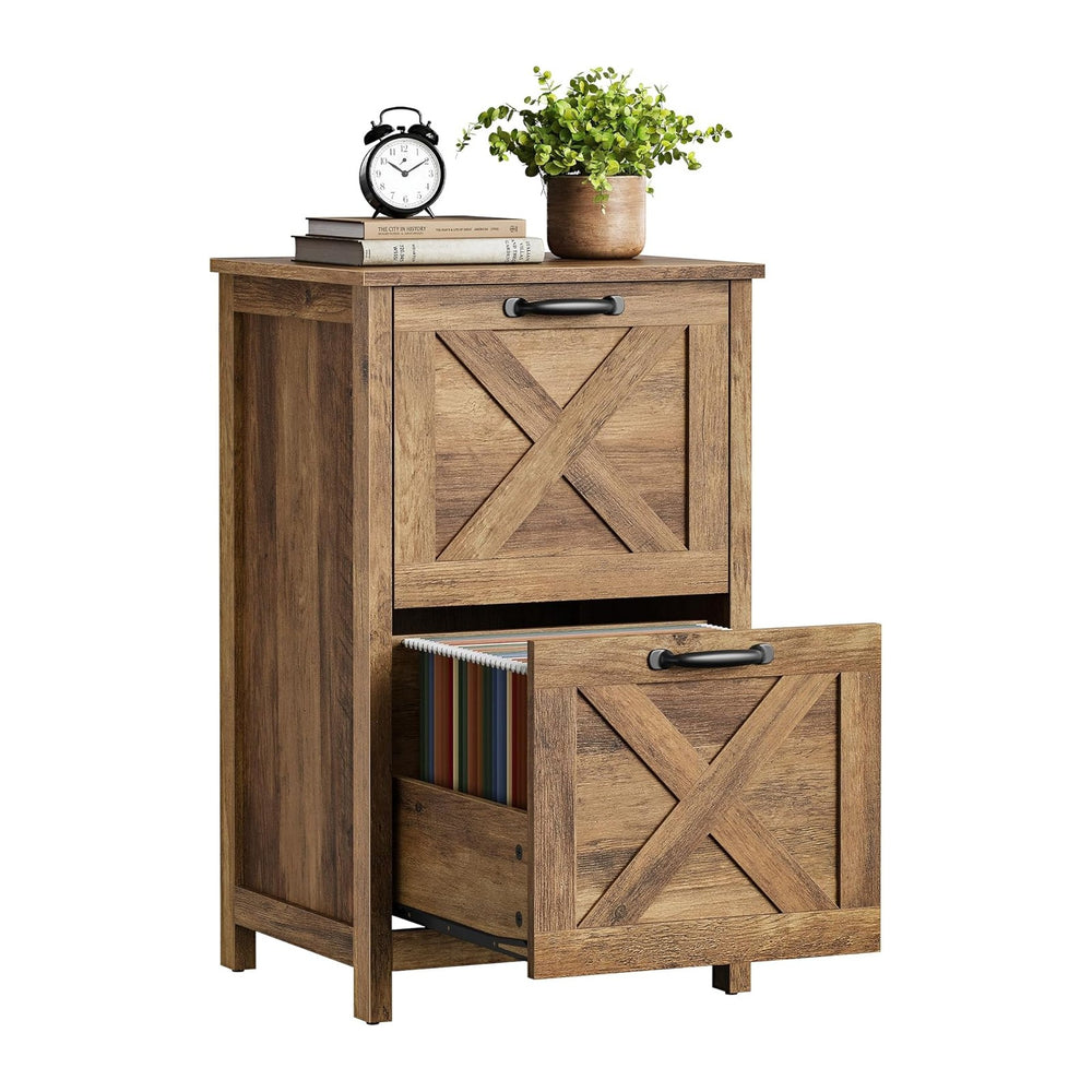 VASAGLE File Cabinet, 2-Drawer Filing Cabinet for Home Office, Modern Farmhou...