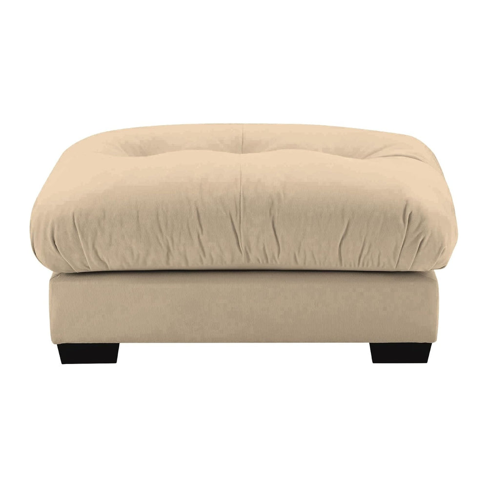 Velvet Upholstered Ottoman Footstool with Cushion for Sectional Sofa Couch 30...