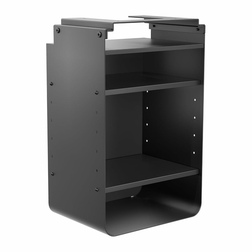VIVO Under Desk Storage Cabinet, High Capacity Shelving Unit with Height Adju...