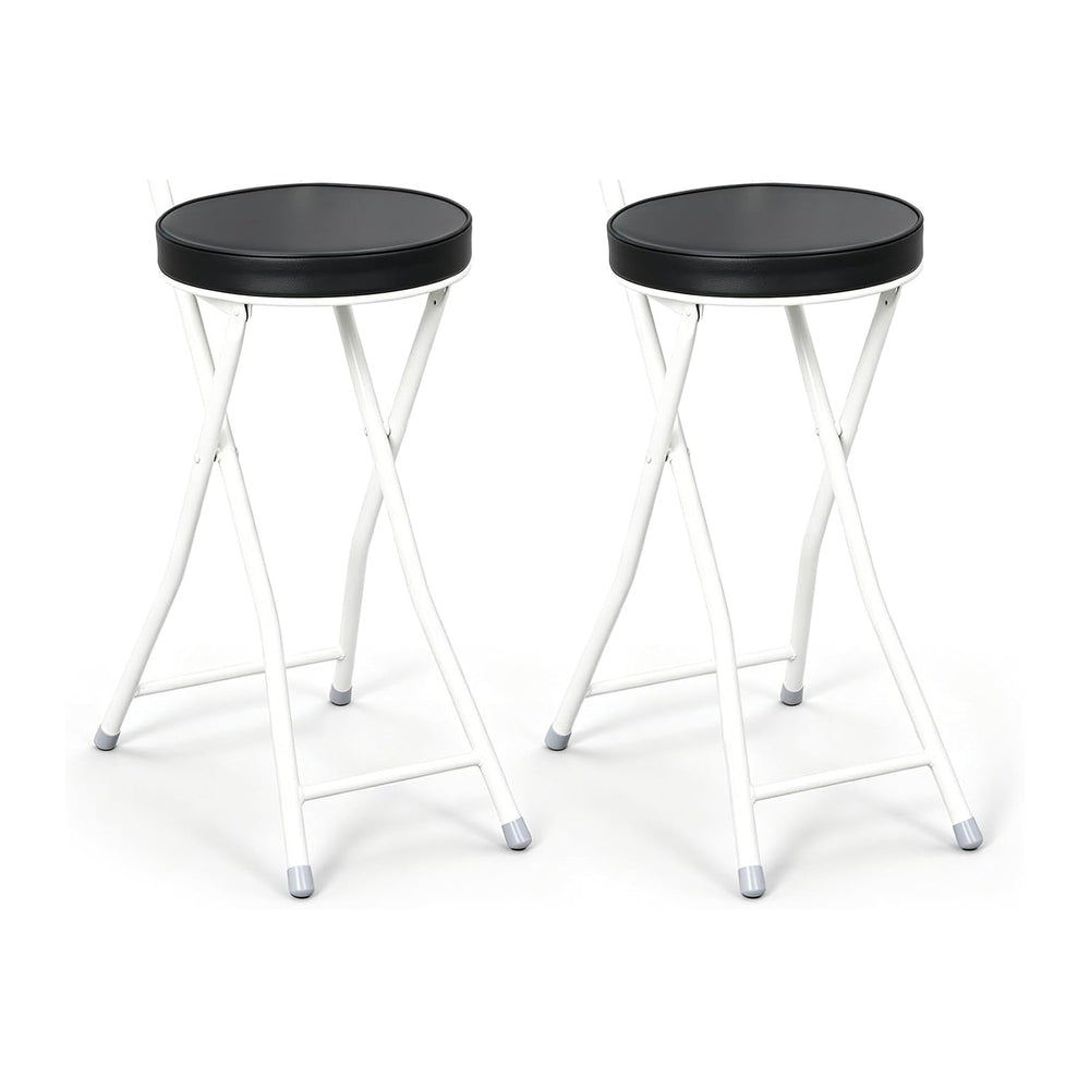 Xuhal 2 Pack Folding Bar Stools with Back 23.6'' Tall Foldable Stool ...