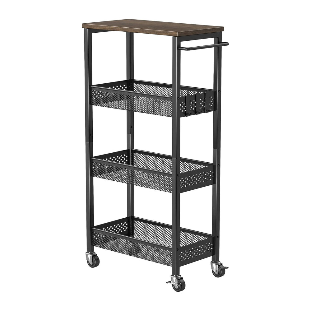 XYZLVSI Slim Rolling Storage Cart, 4 Tier Small Bathroom Cart Organizer | 9.1...