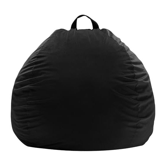 ZurNesfure Bean Bag Chair, Teardrop Large Bean Bag with Filling Black, 3FT | ...