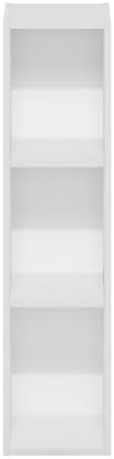 Furinno Fulda Book Shelf, 3-Tier Narrow Bookshelf, Bookcase with 8-in Width S...