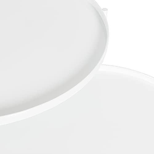 Kate and Laurel Ulani Modern Nesting Side Table, Set of 2, White, Sophisticat...