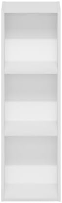Furinno Fulda Book Shelf, 3-Tier Narrow Bookshelf, Bookcase with 10-in Width ...