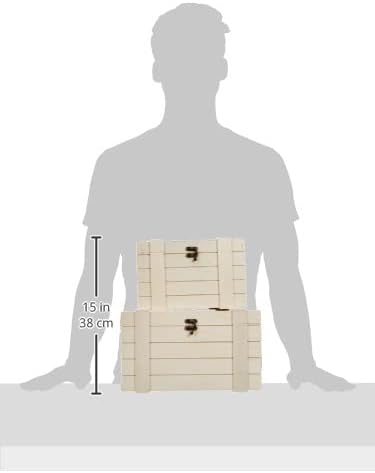 Rayher HOBBY Set Wooden Chests, FSC Mix Credit, Assorted, 1 pc. 30x20.5x17.3cm+24x16x15.5cm, 2