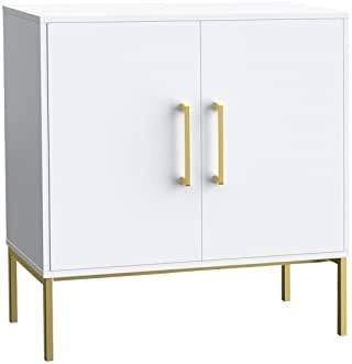 JOZZBY Buffet Sideboard Cabinet with Storage and Adjustable Shelves, White丨Mo...