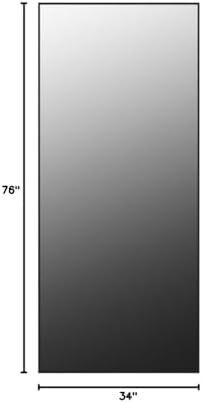 76"x34" Full Length Mirror Large Rectangle Full Body Mirror, Black