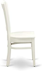 East West Furniture ANVA5-LWH-W 5 Piece Kitchen Table Set for 4 Includes a Ro...