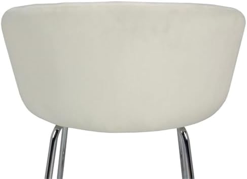 Hillsdale, Marisol Round Metal and Upholstered Vanity Stool with Scoop Back f...