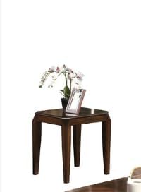 Polay 3-Piece Coffee and End Table Set with Parquet Design | Rich walnut fini...