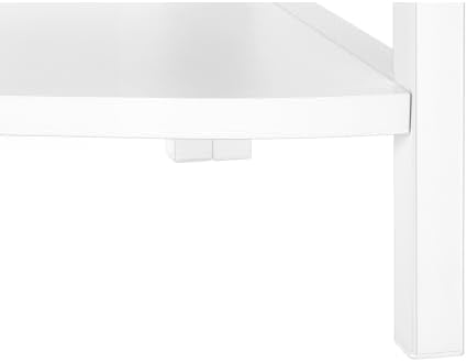 Bookshelf 4 Tier Corner Ladder, Narrow Storage Rack for Living Room,White