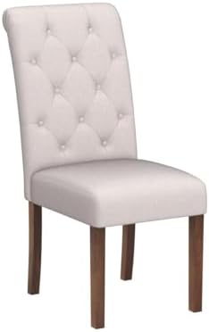 COLAMY Tufted Dining Chairs Set of 2, Upholstered Parsons Dining Room Chairs,...