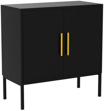 CARPETNAL Set of 2 Accent Storage Cabinet with Doors and Adjustable Shelf, Fr...