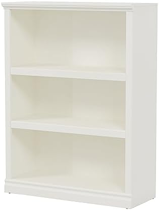 Bevfint 43 Inch Tall Bookcase, White 3-Tier Shelves Bookshelf Open Storage