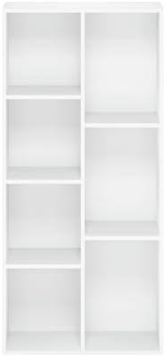 Furinno LUDER Book Shelf, 7-Cube Bookshelf, Bookcase with Open Shelves, 9.4 x...