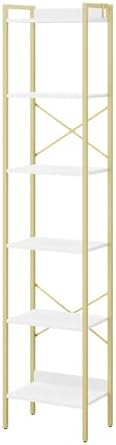 Hzuaneri Bookshelf, Book Shelf, Industrial Bookcase with 2 Hooks