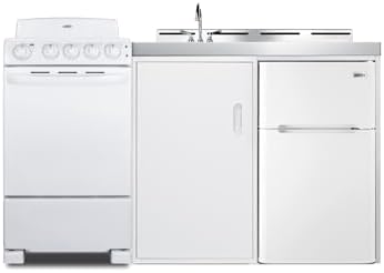 Summit 60" All-in-One Kitchenette, White- ACK60COILW | Includes 4 Burner...