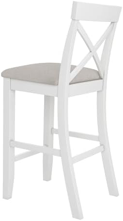 LUMISOL 3 Piece Pub Table and Chair Set, Wood Counter Height Dining Set for 2...