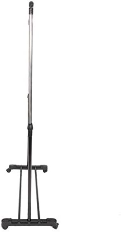 Single-bar Horizontal-stretching Stand Clothes Rack (Black & Silver)