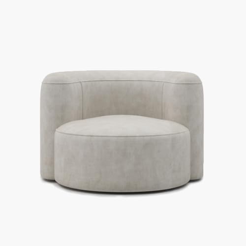 Acanva Mellow Tight Curved Back Accent Chair, Velvet Sofa