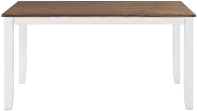 Lexicon 7-Piece Dining Set, Wooden Dining Table and 6 Chairs, Cherry/White