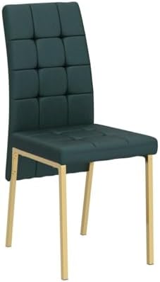 NORDICANA Upholstered Velvet Dining Chairs Classic Kitchen High Back Chairs S...