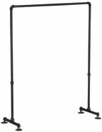 William Roberts Vintage Industrial Heavy Duty Hanging Rod Garment Rolling Closet Organizer Rack (36 in., Flange Feet)