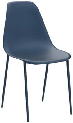 Poly & BARK Isla Modern Kitchen Chairs Set of 4 - Plastic Dining Chair wi...