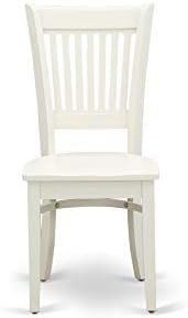 East West Furniture ANVA5-LWH-W 5 Piece Kitchen Table Set for 4 Includes a Ro...