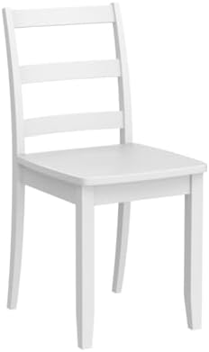 GIANTEX Wood Dining Chairs Set of 2 White - Wooden Armless Kitchen Chairs wit...