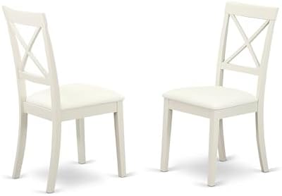 East West Furniture ANBO3-LWH-LC 3 Piece Modern Dining Table Set Contains a R...