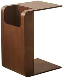C-Shaped Sofa Side Table with Storage - Narrow End Table for Living Room &amp...