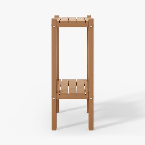 WestinTrends Malibu 36" Outdoor Adirondack HDPE 2-Tier Patio Side Table,...
