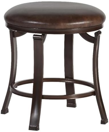 Hillsdale Furniture Hastings Backless Vanity Stool, Antique Brown