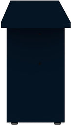 Manhattan Comfort Nomad 67" Dining Bench Seat for Indoor and Outdoor Use, Kitchen, Breakfast Nook, 2 Person Seating, Modern Rustic and Farmhouse Chic Design with Wood Grain Finish, Midnight Blue