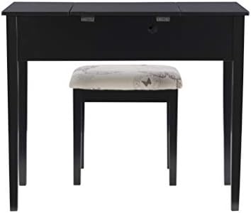 Linon Vanity Set, Black